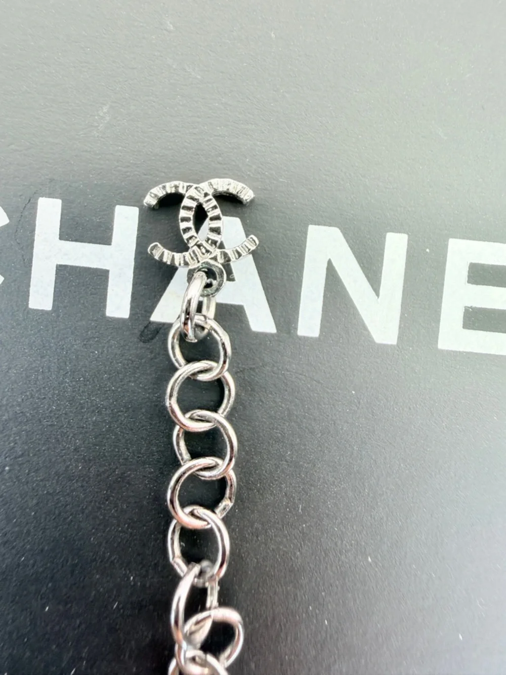 Chanel Crystal CC Pendant Necklace Gold